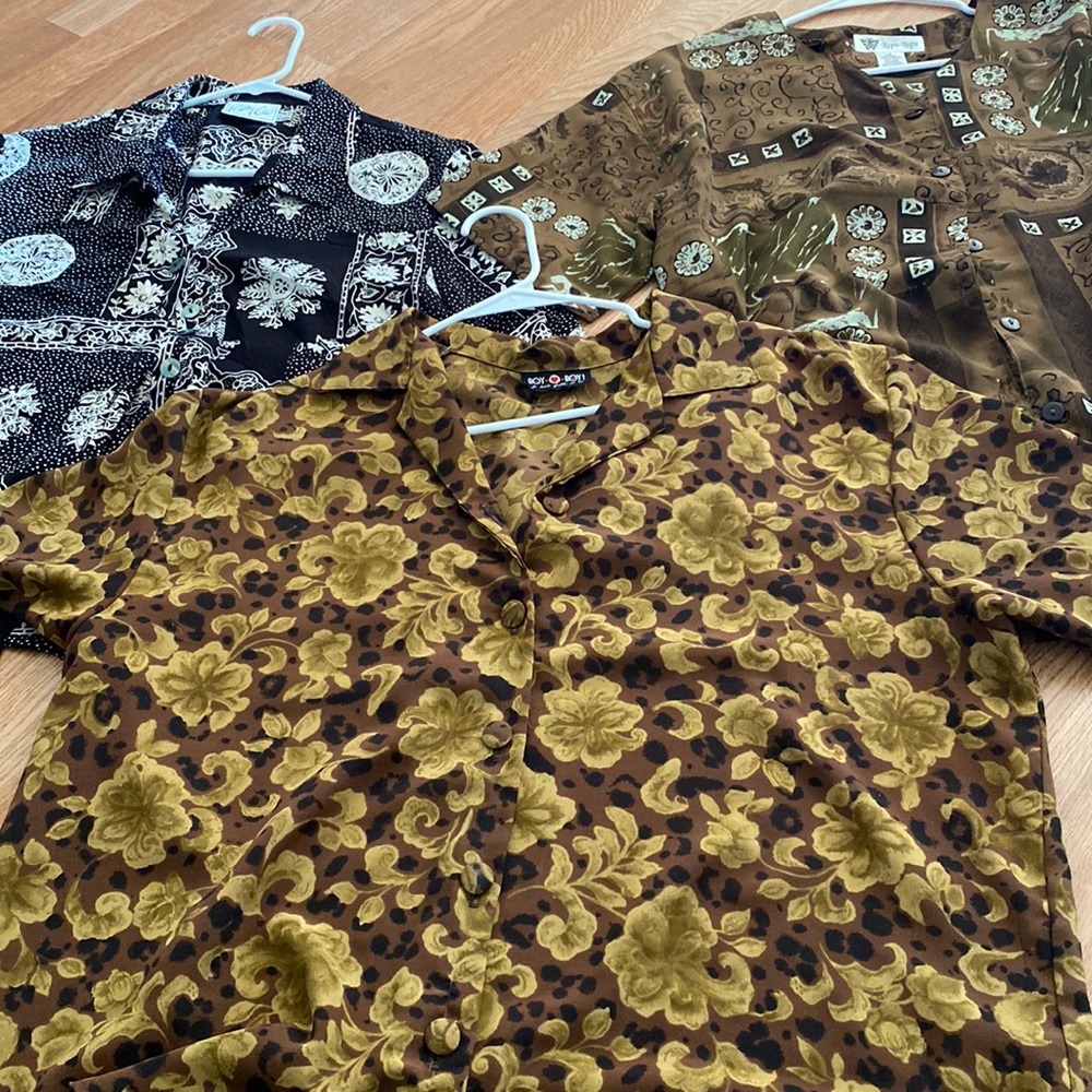 Vintage “grandma” shirts perfect fall and winter colors